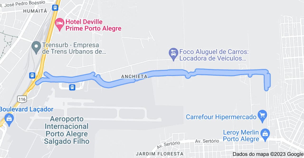 Mapa da cidade de Porto Alegre (RS)