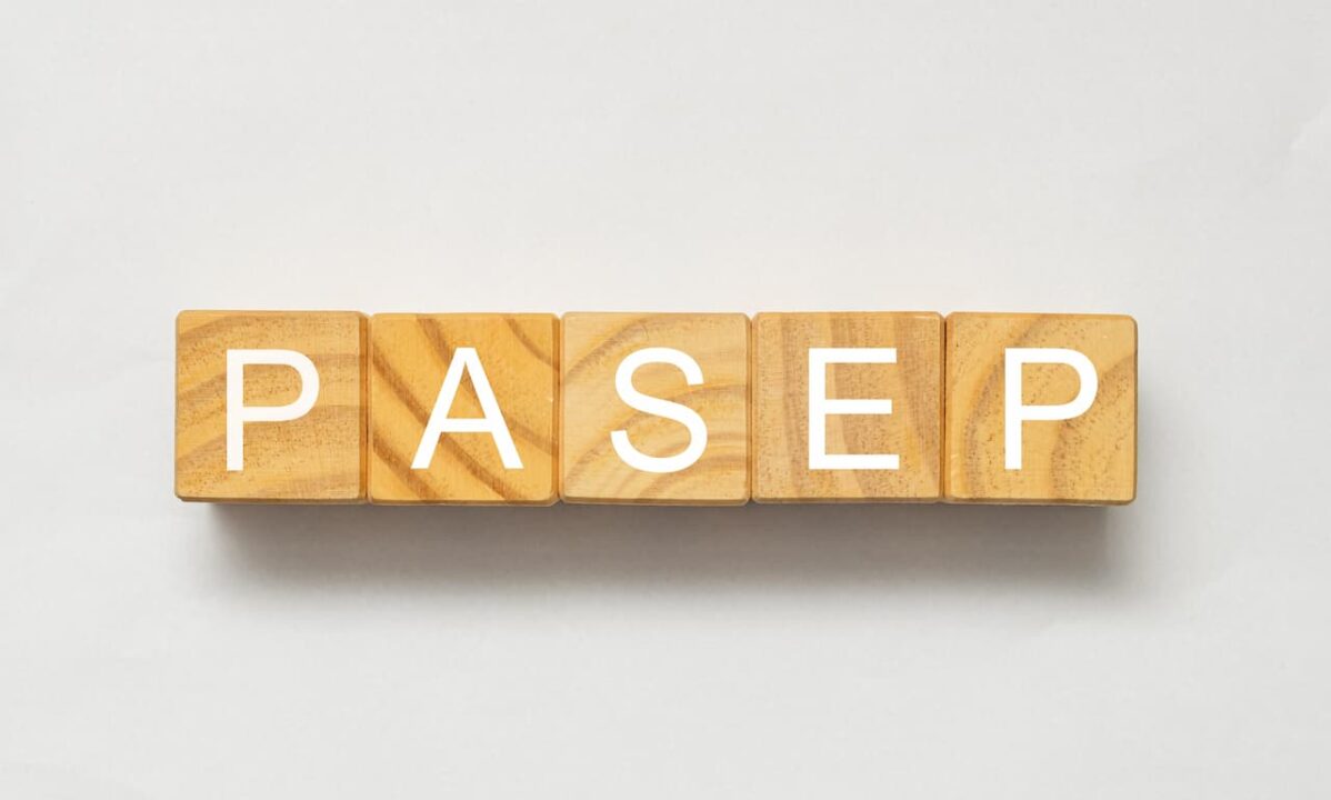 blocos de madeira com as letras de PASEP