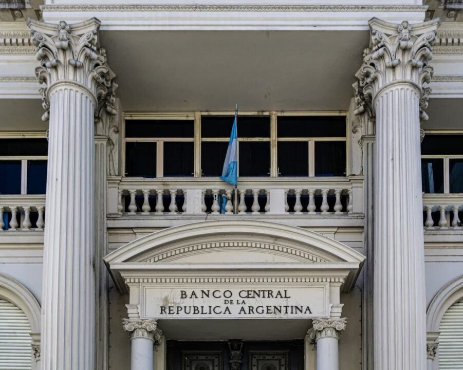 Foto da fachada do Banco Central da Argentina