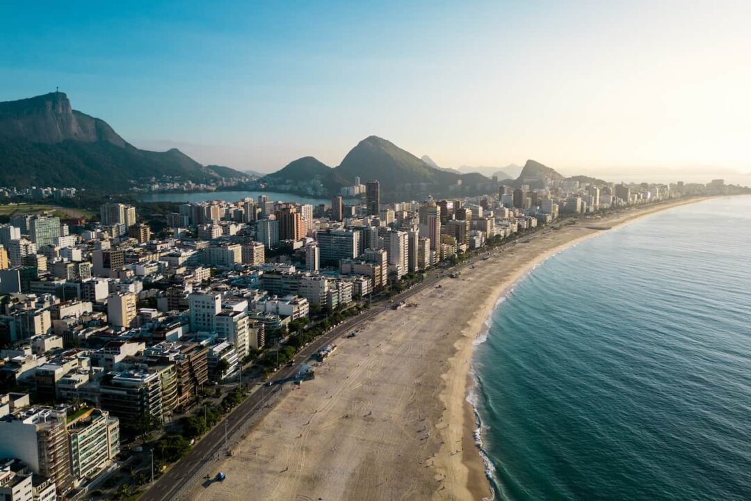 Foto aérea do Leblon, no Rio de Janeiro