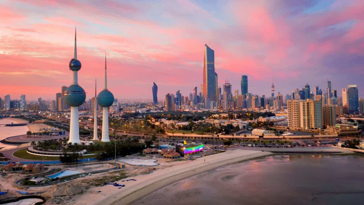 Paisagem de cidade localizada no país Kuwait
