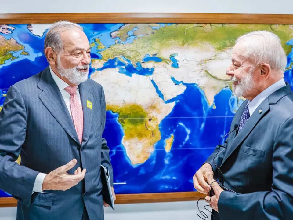 Lula e o bilionário mexicano Carlos Slim.