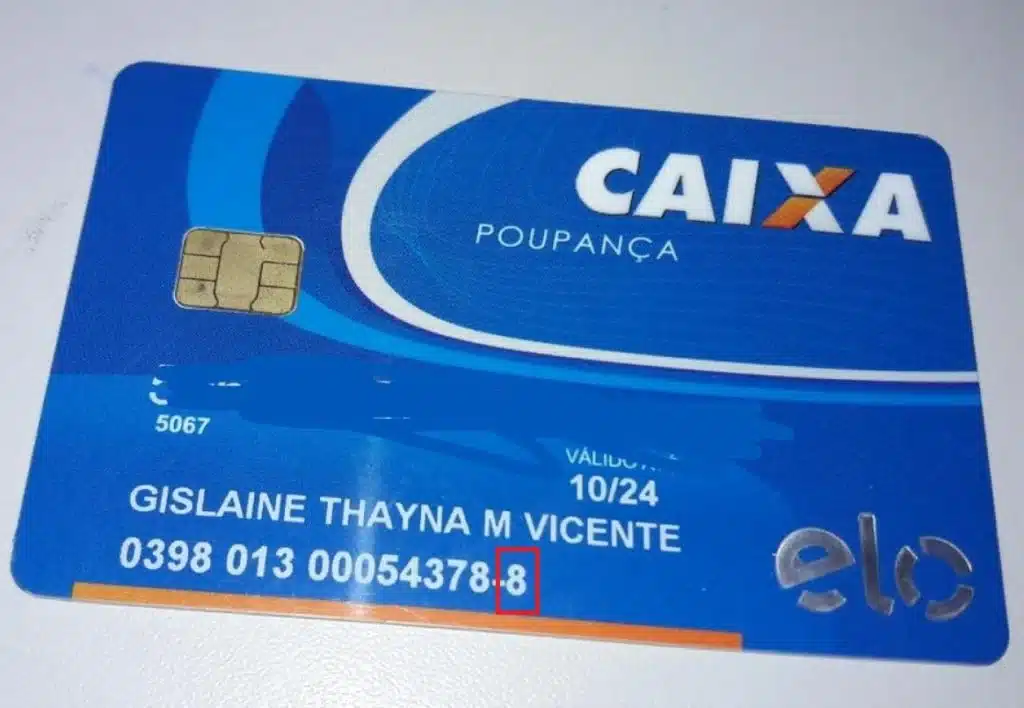 DV da conta Caixa