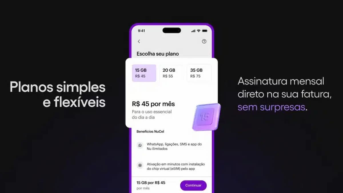 Nubank anuncia chip físico da NuCel
