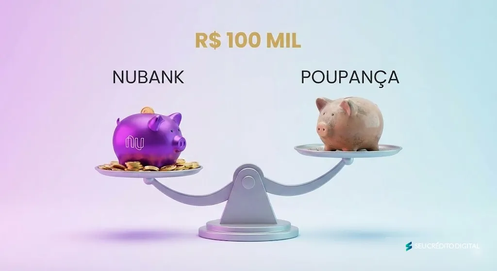 Quanto rende R$ 100 mil no Nubank hoje? Simulação 2026 (Com Tabela)