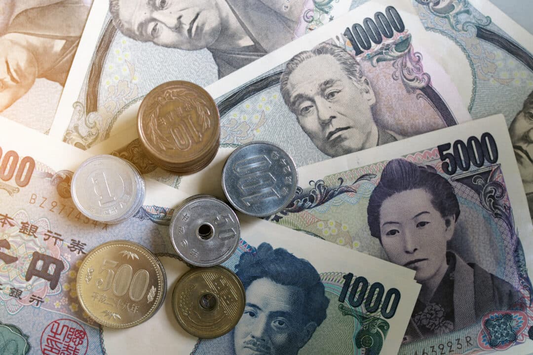 notas iene japão