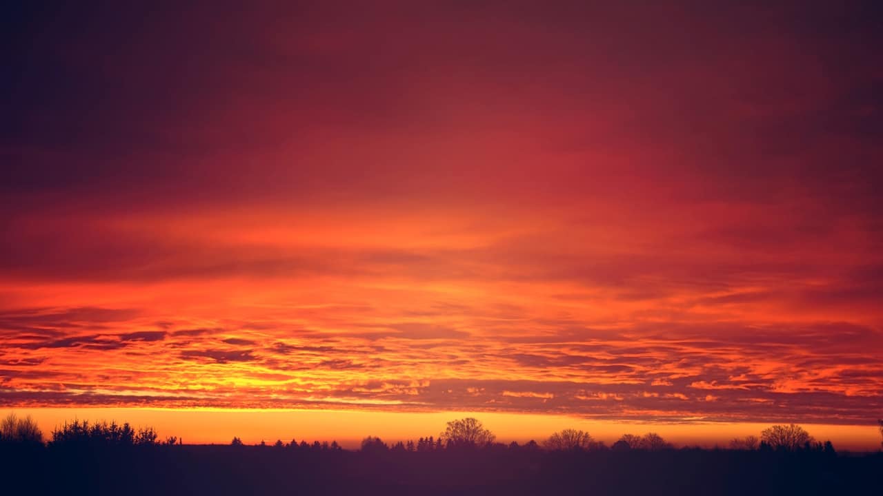 Céu alaranjado