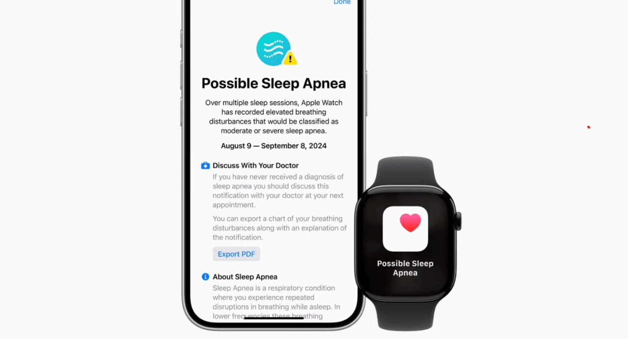 apple watch apneia do sono