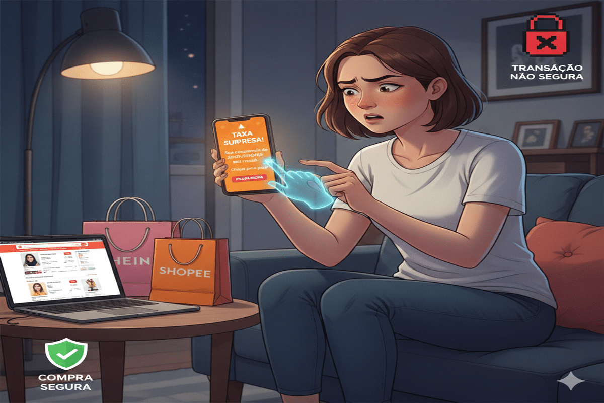 O golpe da taxa surpresa: como compradores da Shein e Shopee estão sendo alvos de criminosos
