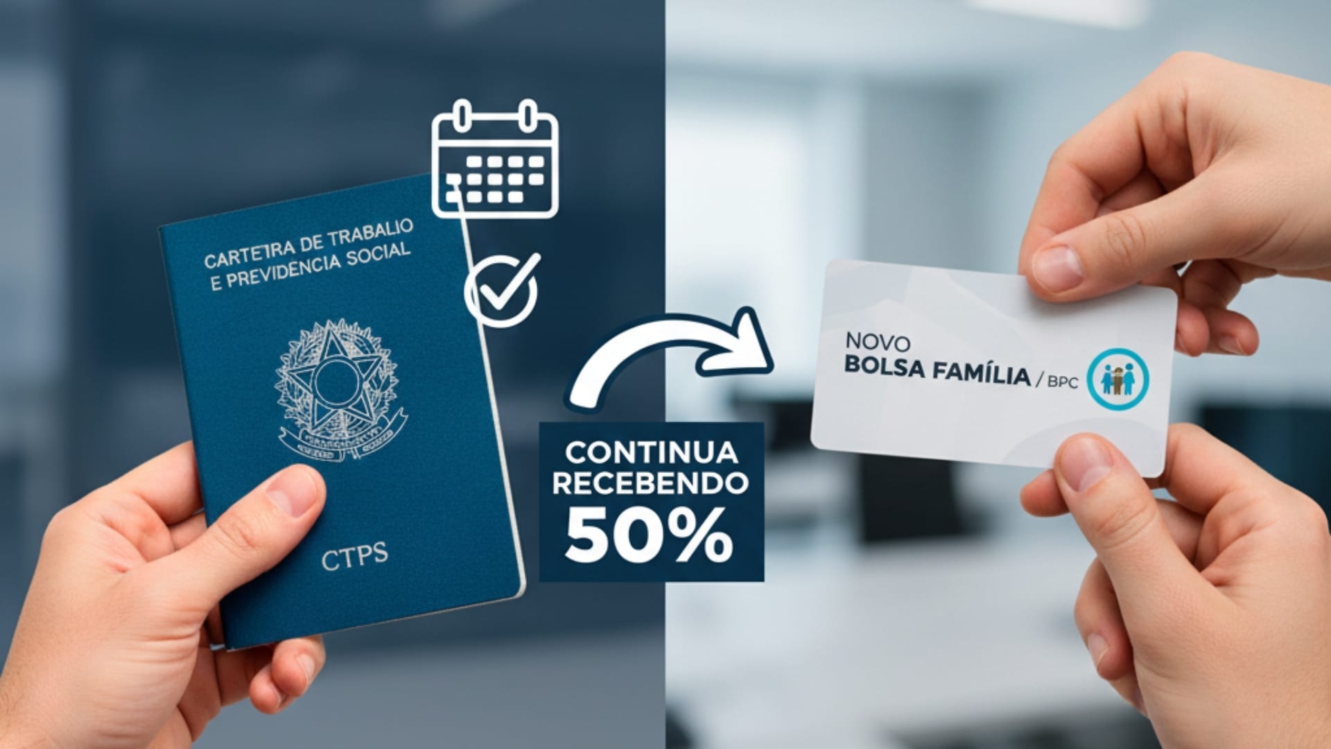 Novo Bolsa Família/BPC: quem arrumar carteira assinada continua recebendo metade do benefício