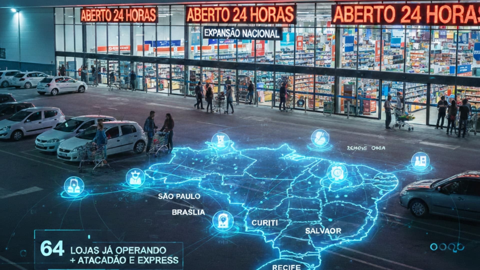 Carrefour anuncia expansão de lojas 24 h pelo Brasil