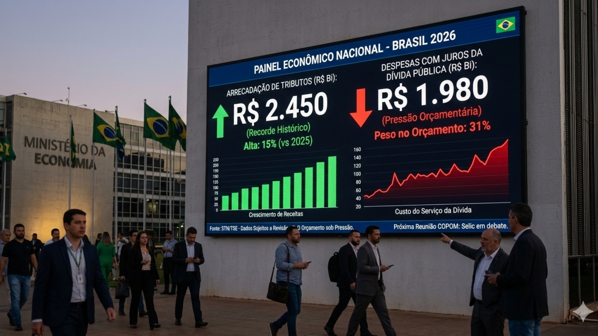 Dívida pública pressiona orçamento mesmo com alta arrecadação