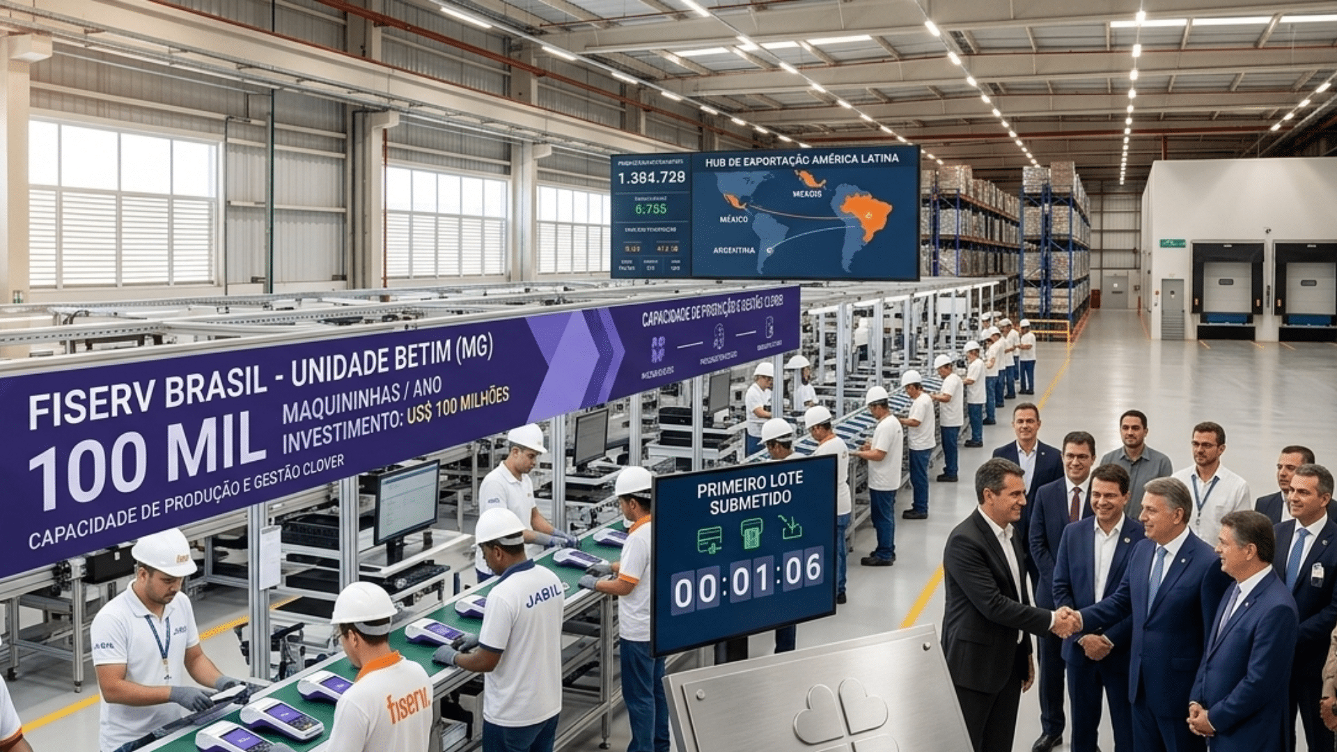 Gigante dos pagamentos investe US$ 100 milhões em fábrica no Brasil