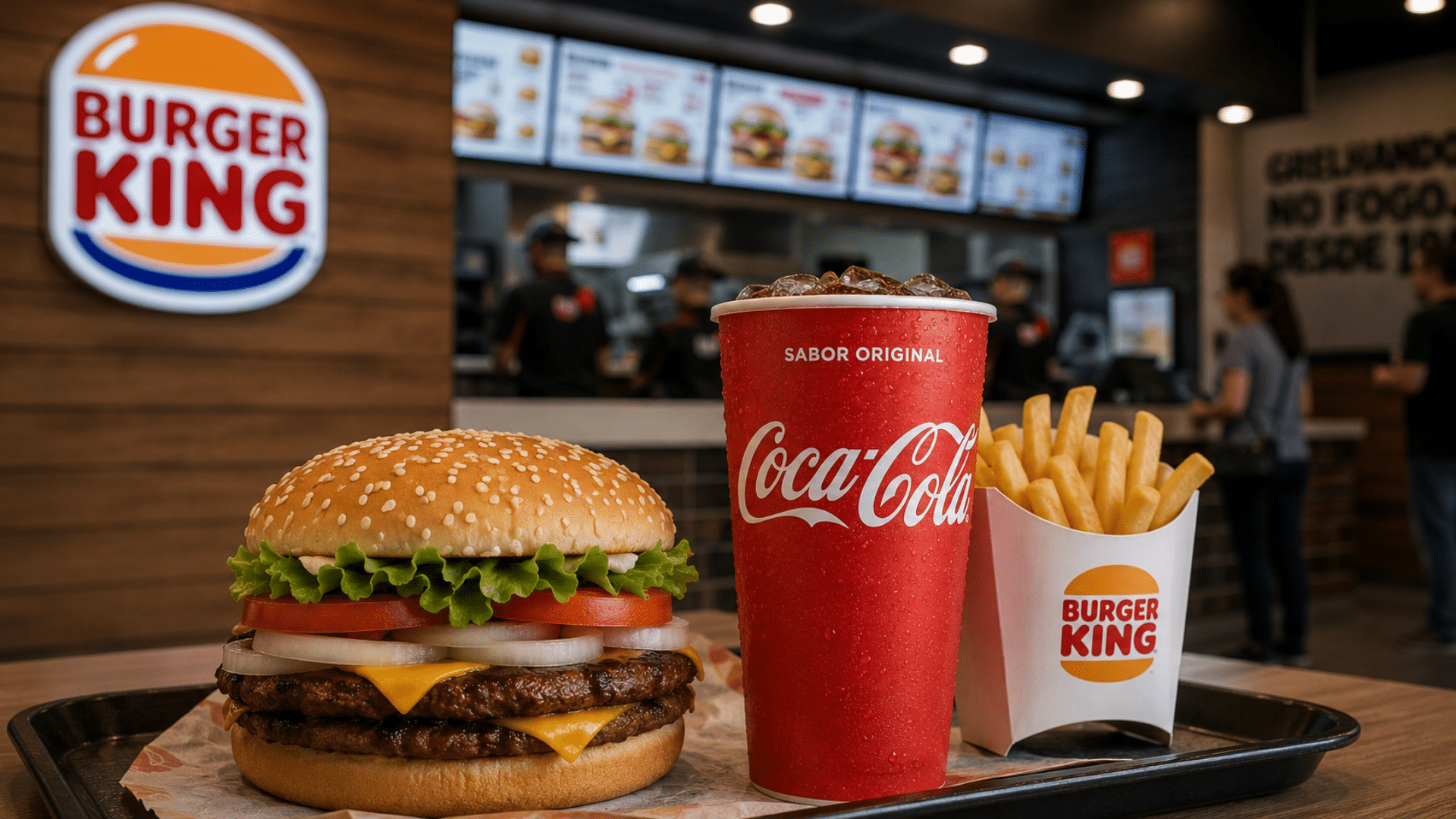 Rede Burger King passa a oferecer Coca-Cola aos clientes