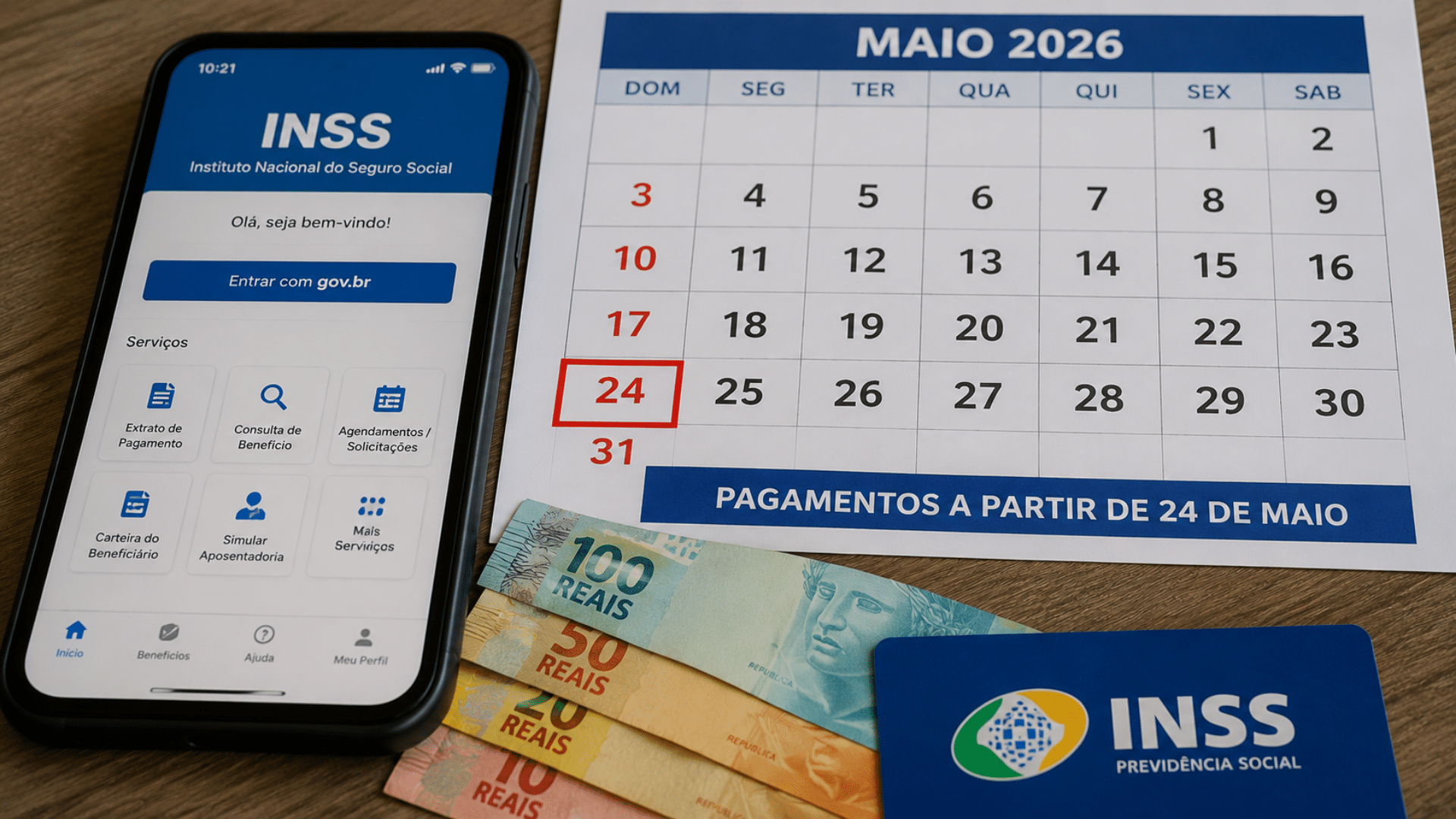 INSS divulga calendário com pagamentos a partir de 24 de maio
