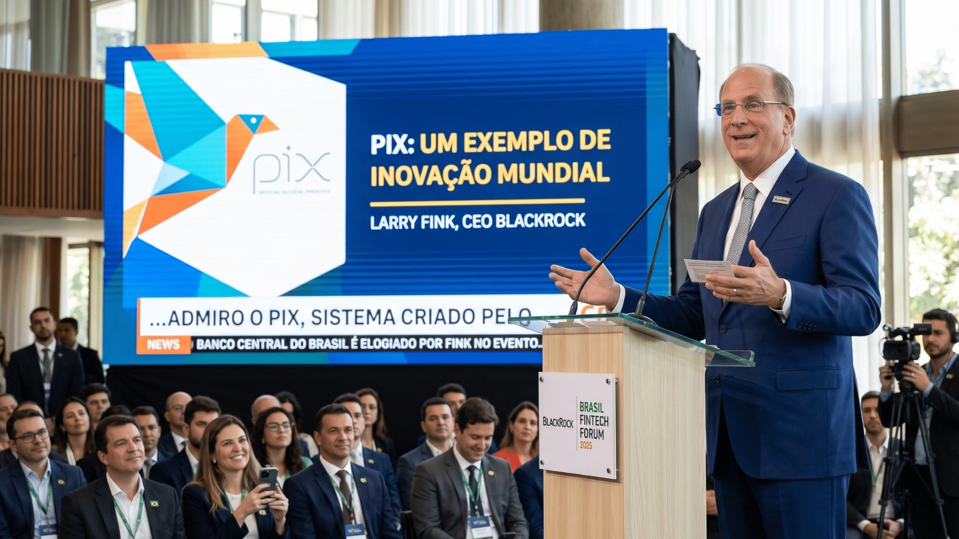 CEO da BlackRock diz admirar Pix e elogia sistema criado pelo Banco Central