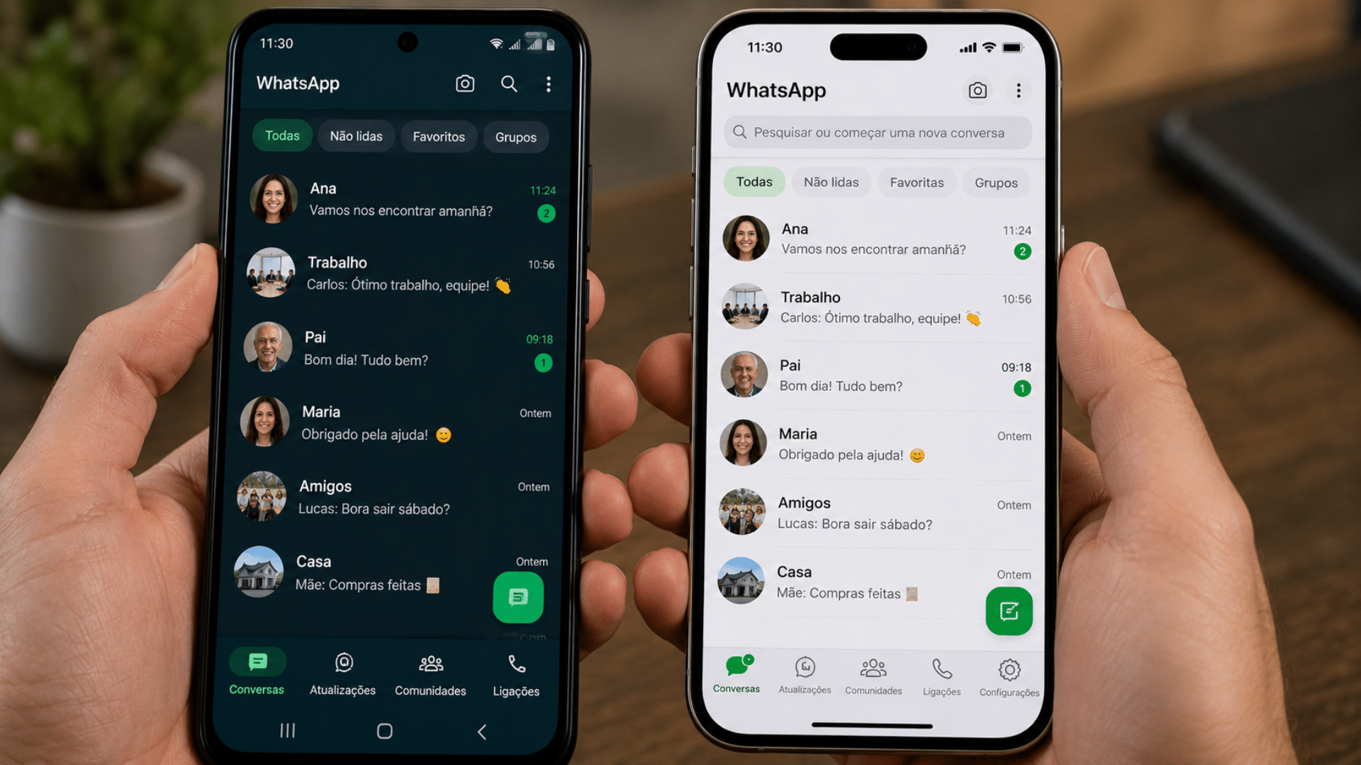 Novo visual do WhatsApp começa a chegar para Android e iPhone
