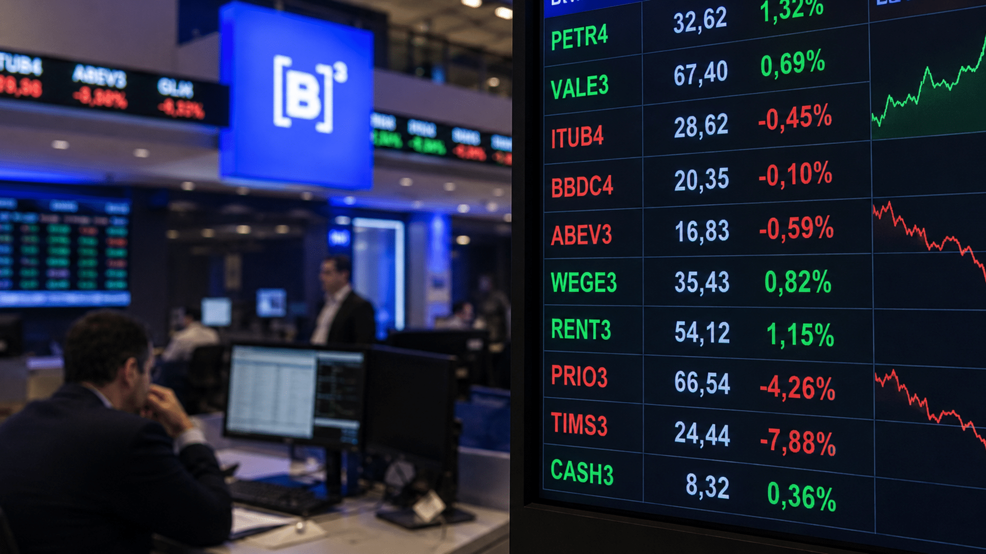 TIM cai 8% após balanço do 1T26; C&A e Tenda avançam forte