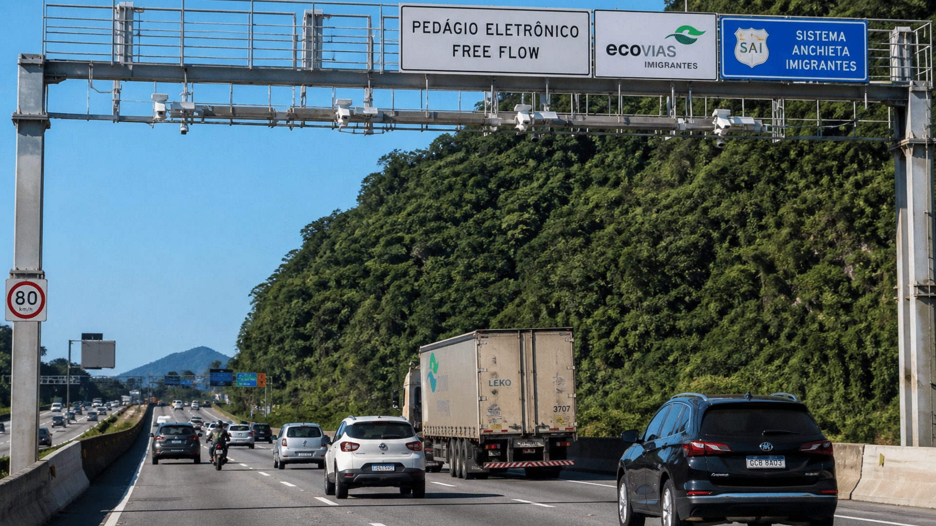 Free flow chega às rodovias Imigrantes e Anchieta em julho