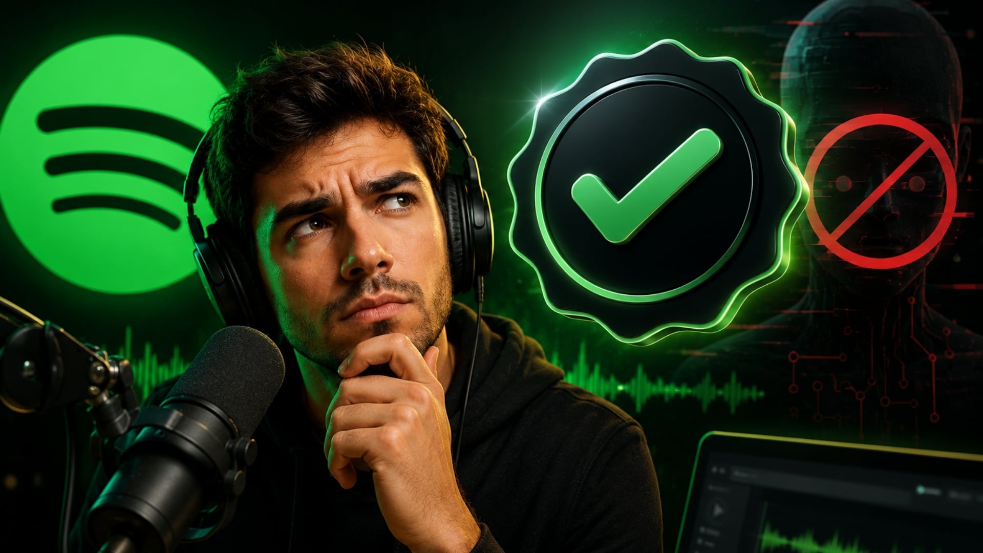 Spotify cria selo para podcasts oficiais e endurece regra contra IA