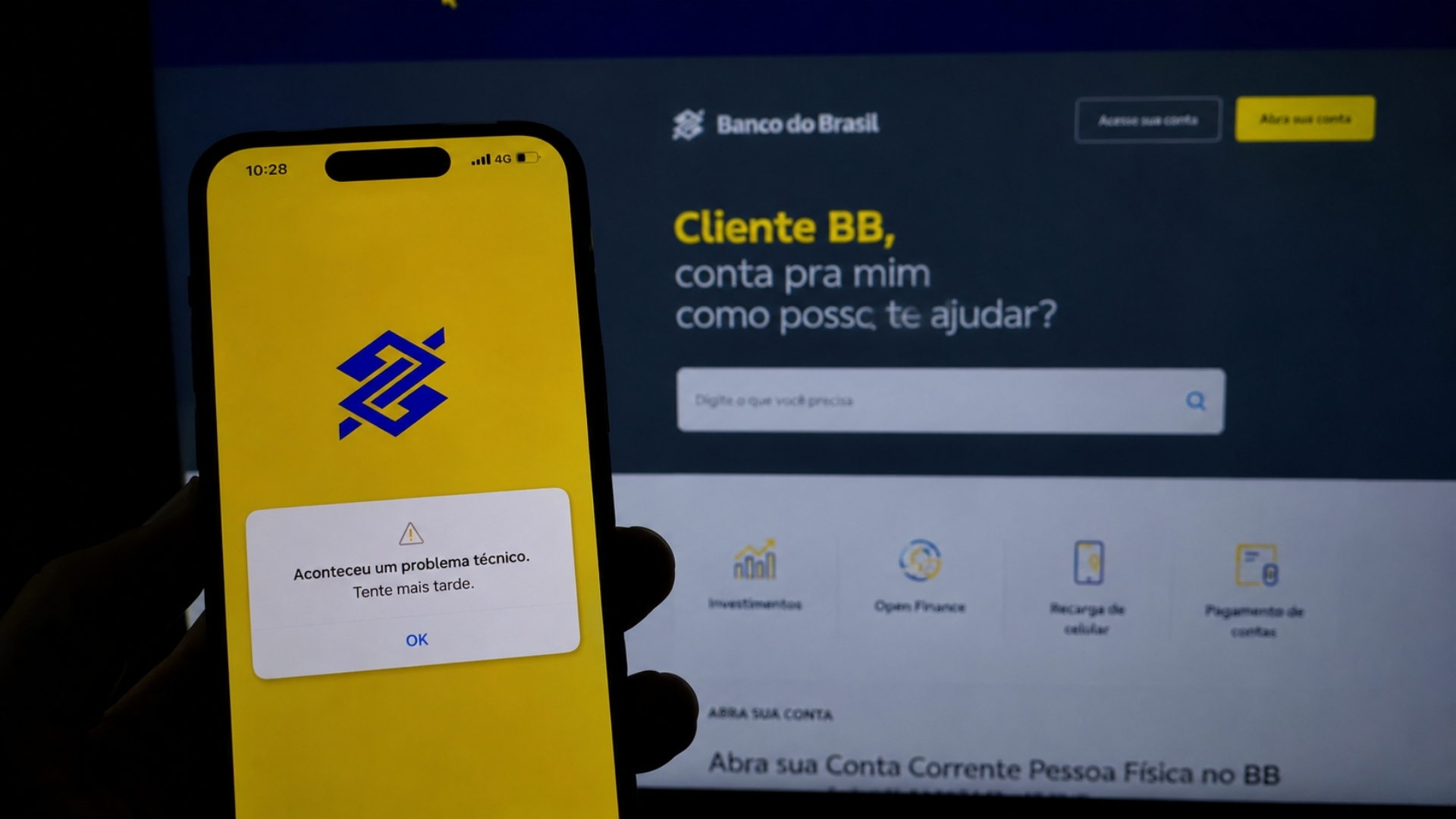 Banco do Brasil fica fora do ar nesta Quarta-feira (10)