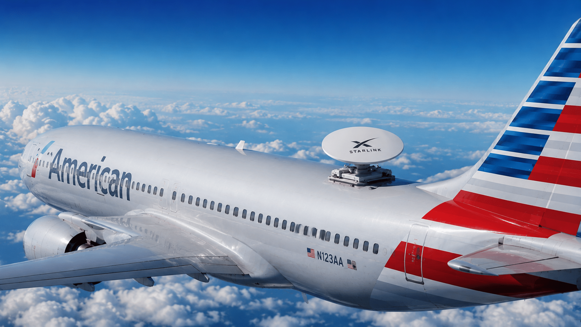 American Airlines adota Starlink para Wi-Fi em 500 aviões