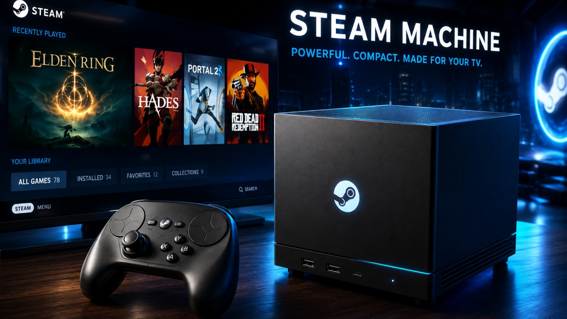 Novo Steam Machine chega por US$ 1.049 na versão básica