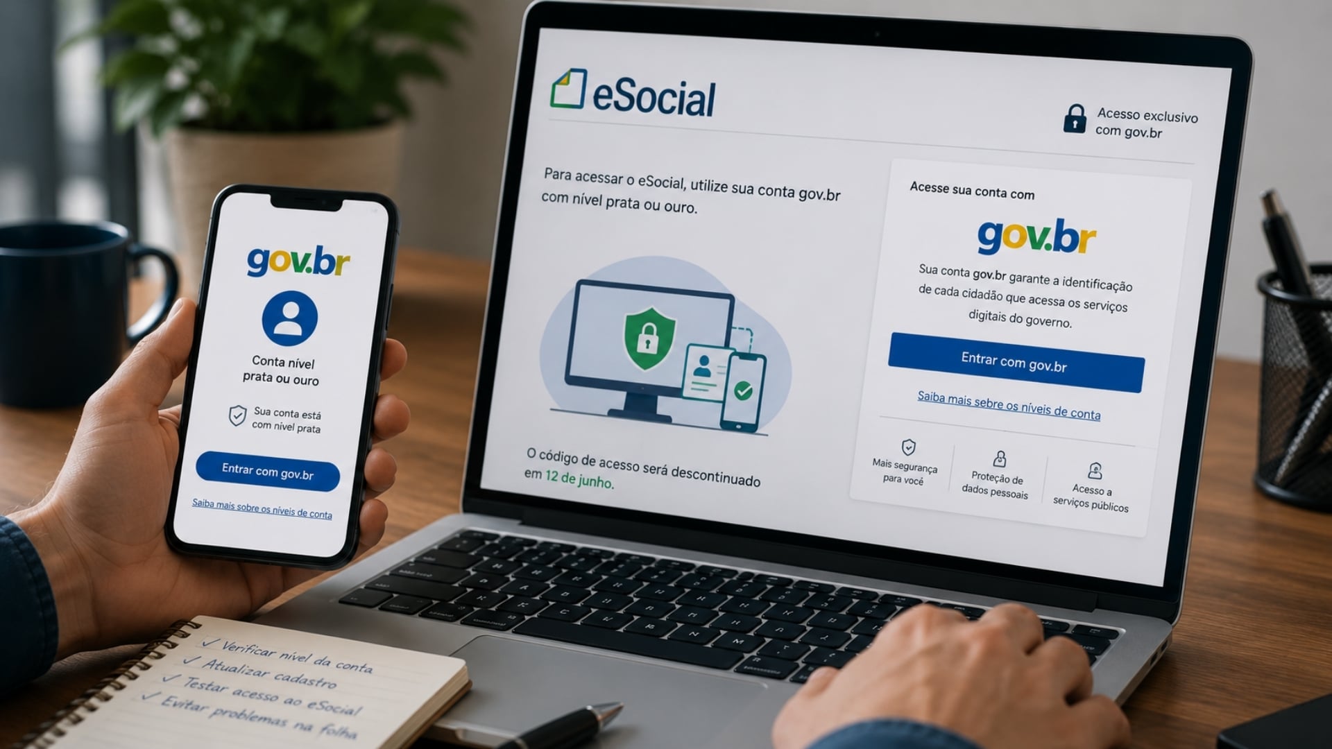 Nova regra do eSocial exige autenticação pelo Gov.br a partir do dia 12