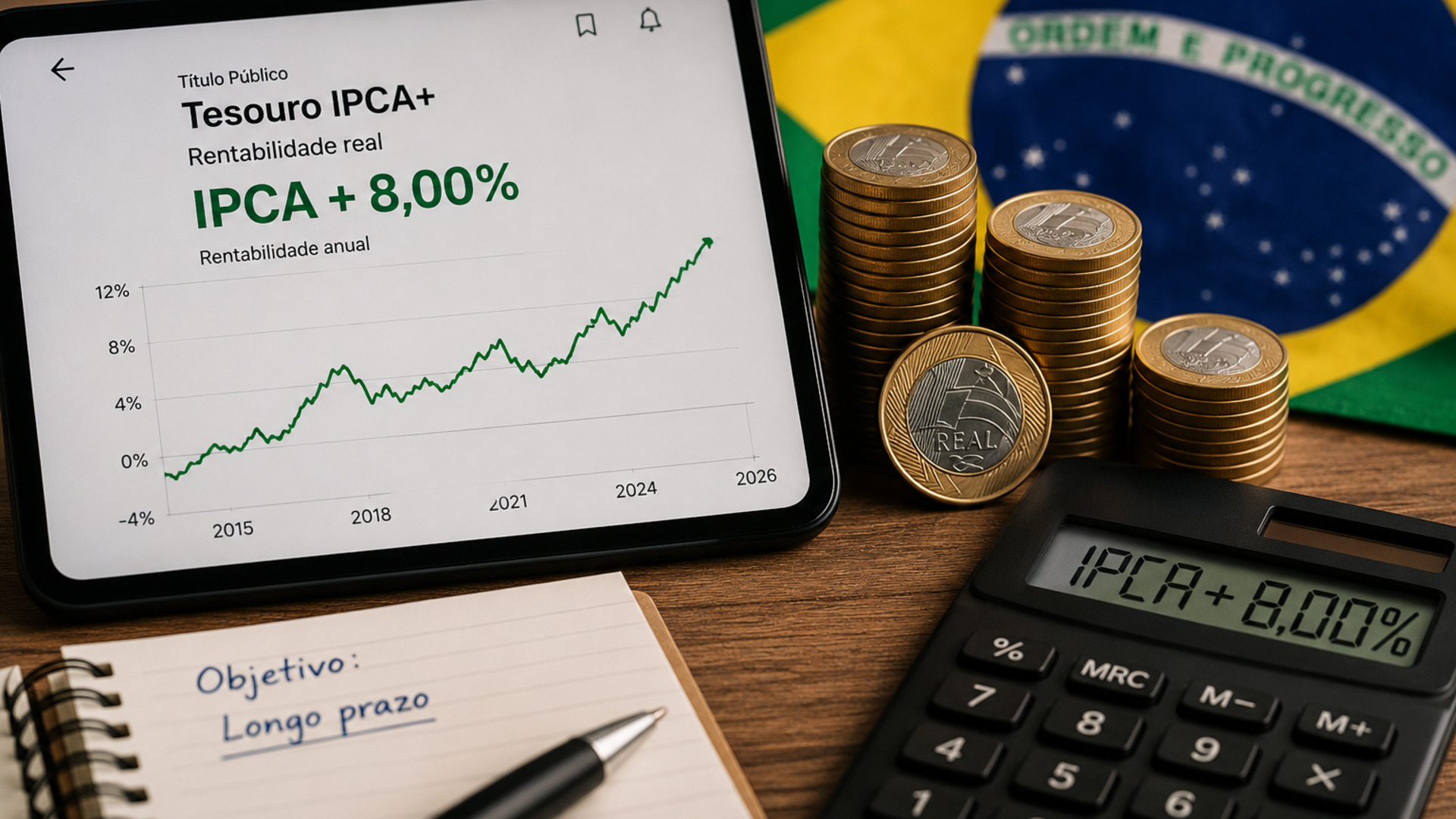 Títulos IPCA+ 8% podem ser oportunidade na renda fixa; entenda os riscos e vantagens
