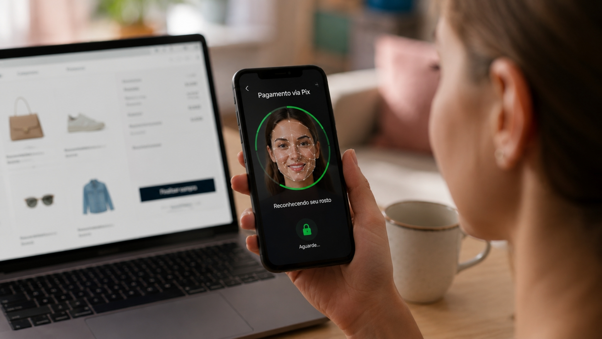 Compras online com Pix ficam mais simples com autenticação por biometria no celular