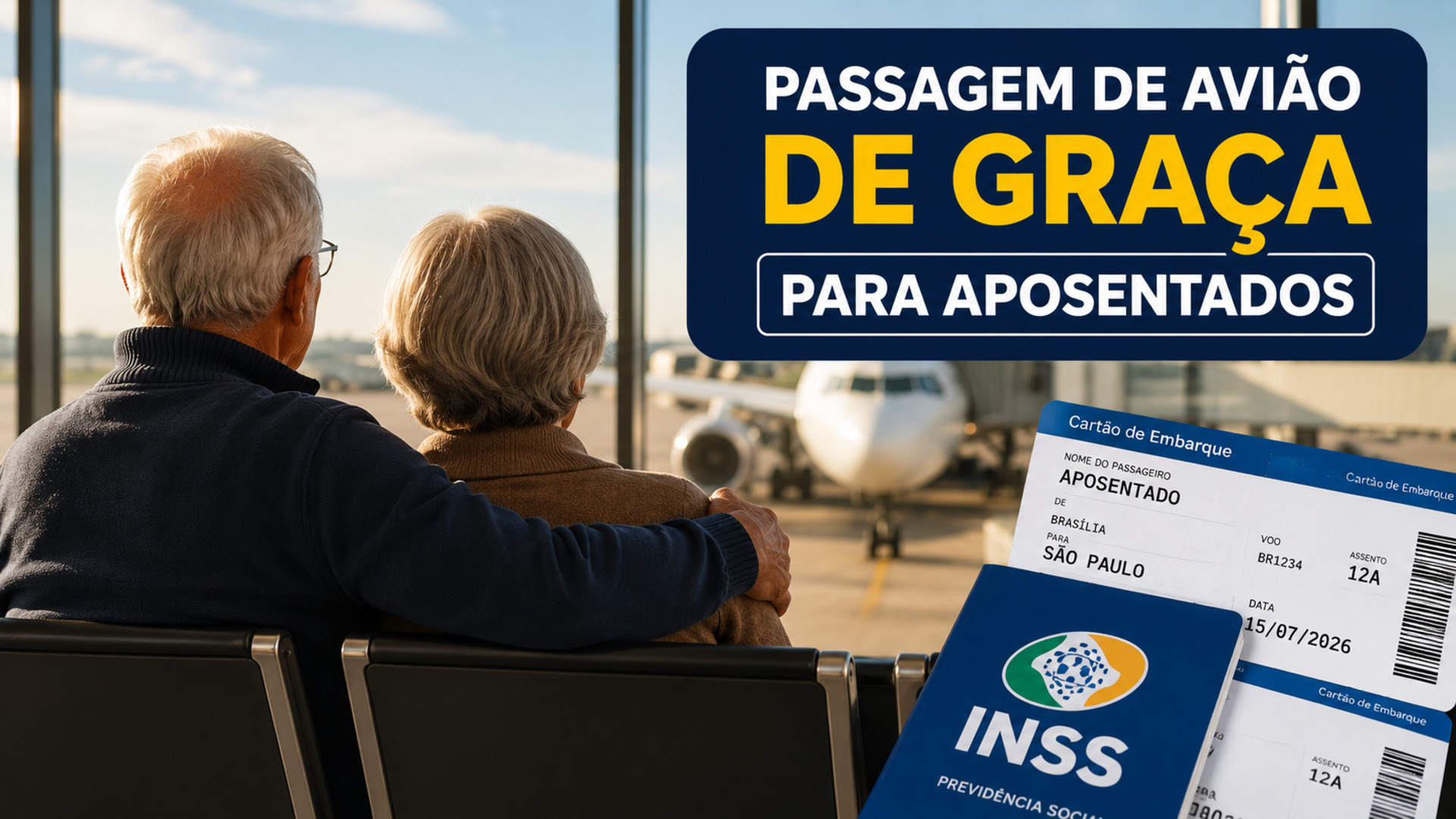 Aposentados do INSS podem ganhar passagem aérea gratuita para tratamento médico