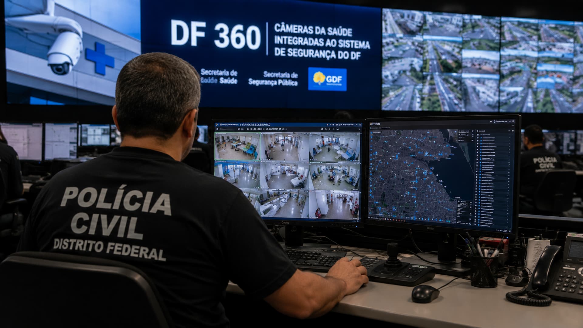 Sistema de segurança do GDF ganha imagens das câmeras da Saúde