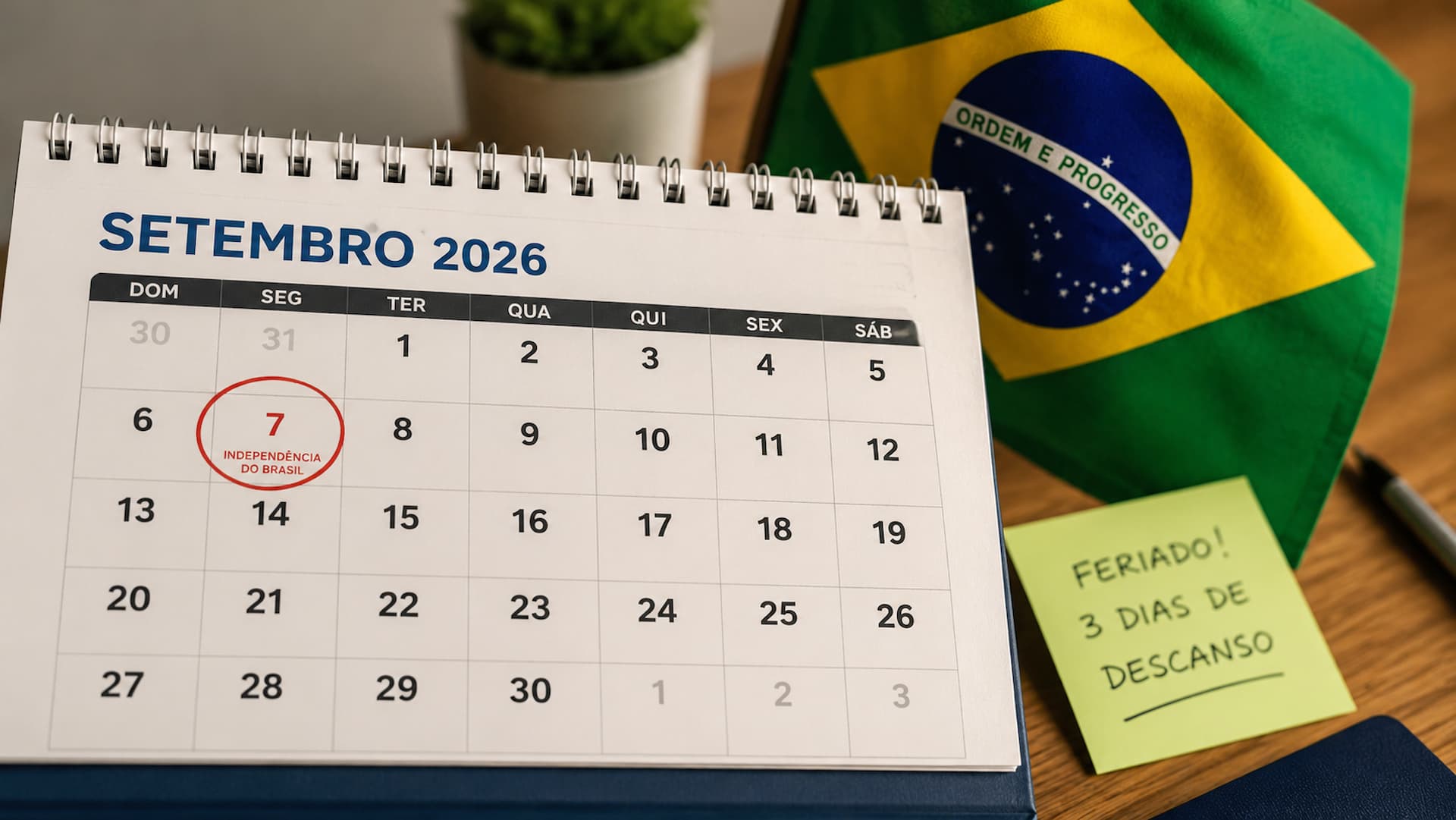 Próximo feriado nacional cai na segunda-feira; veja quem poderá descansar por três dias