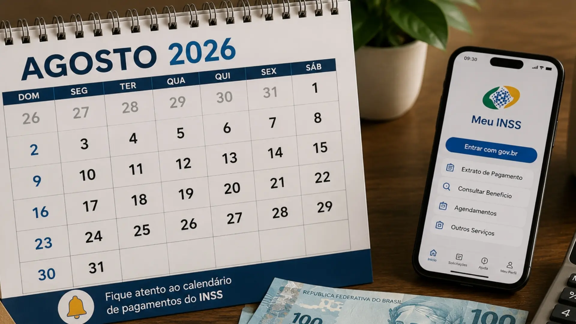 Pagamento do INSS de agosto começa dia 25 e segue até 8 de setembro