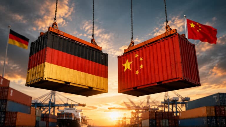Alemanha amplia déficit comercial com a China no 1º semestre de 2026