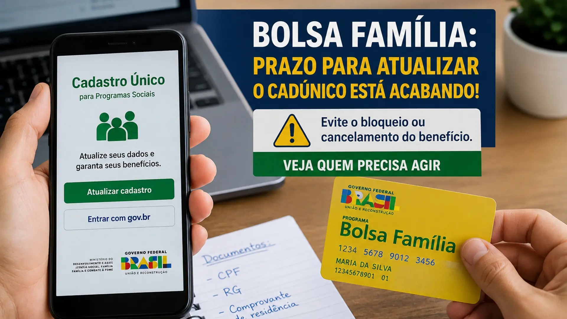 Bolsa Família: prazo para atualizar o CadÚnico está acabando; veja quem precisa agir