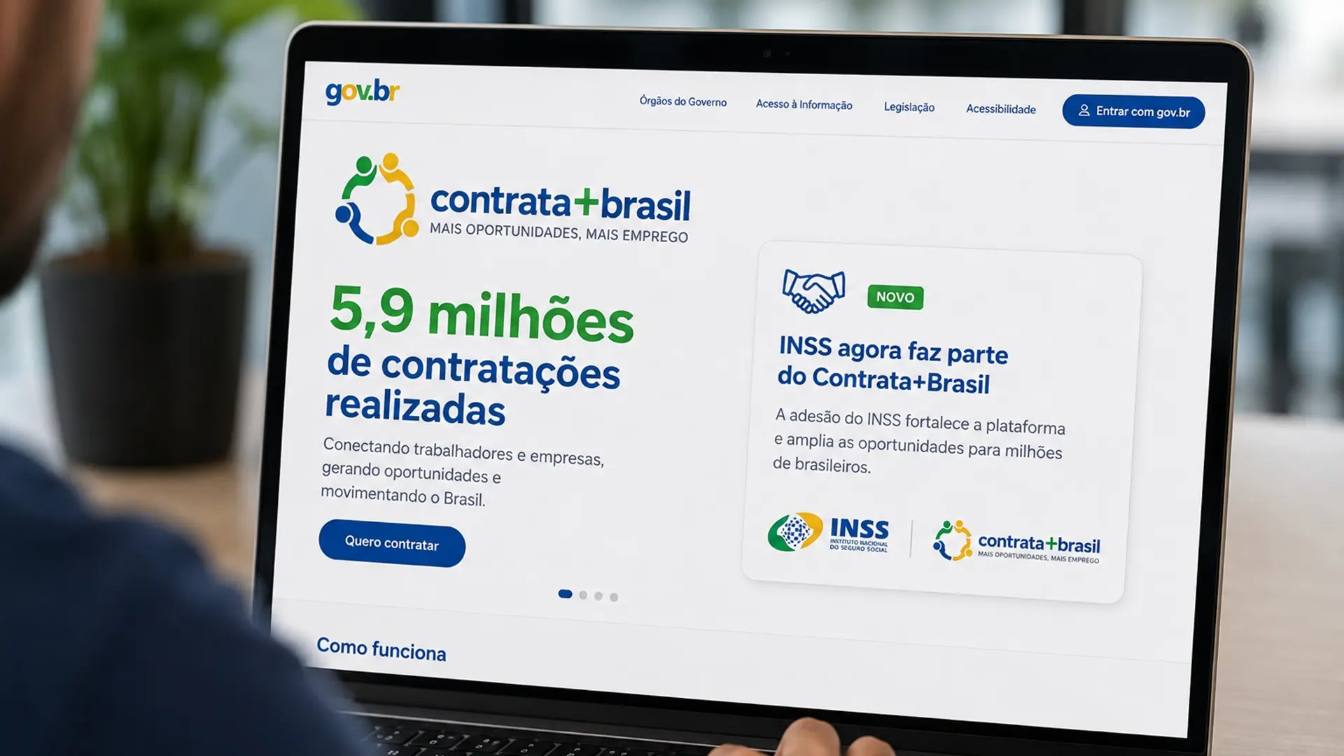 Contrata+Brasil alcança 5,9 milhões e ganha reforço com adesão do INSS