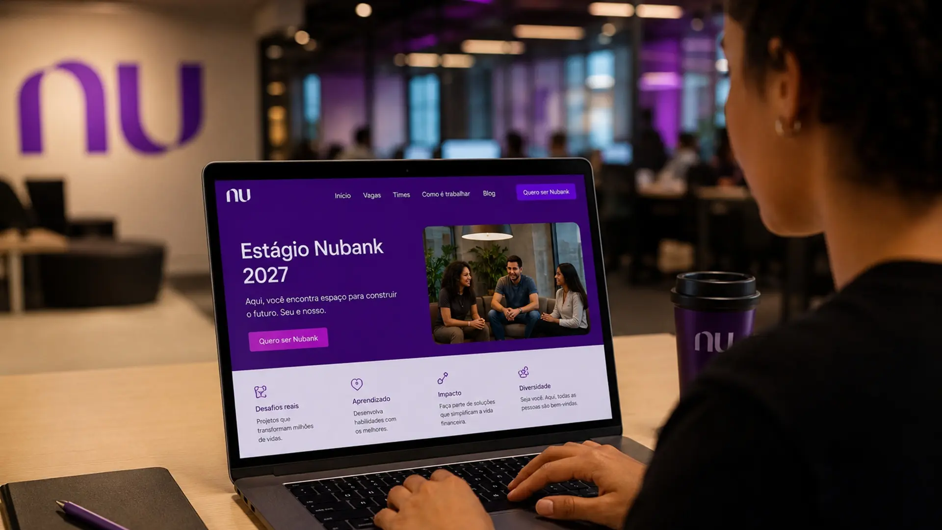 Estágio no Nubank: inscrições para 2027 vão até 30 de agosto