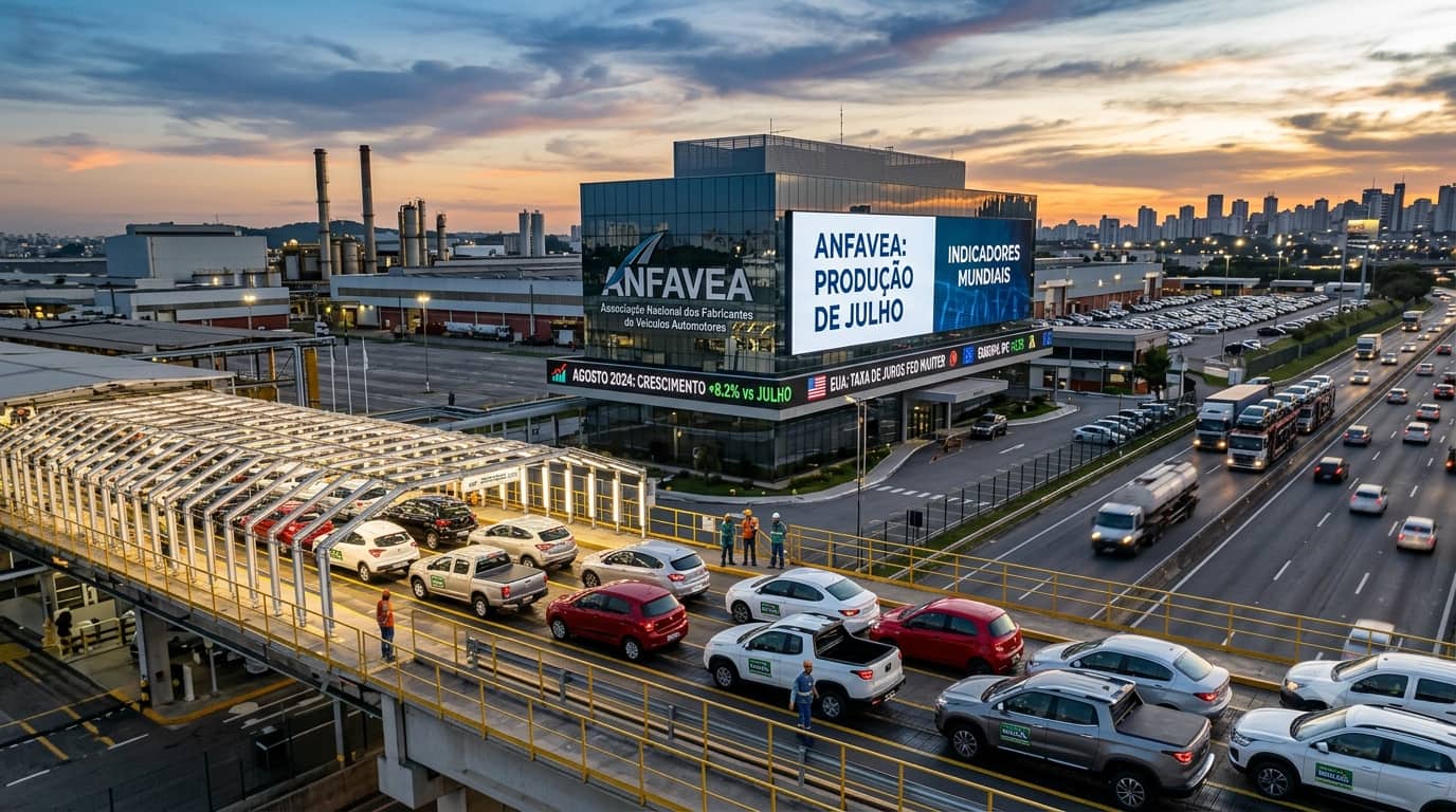 Anfavea divulga produção de julho em dia de indicadores importantes no exterior